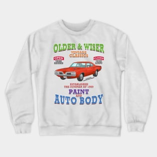 Older & Wiser Vintage Classics Muscle Car Novelty Gift Crewneck Sweatshirt